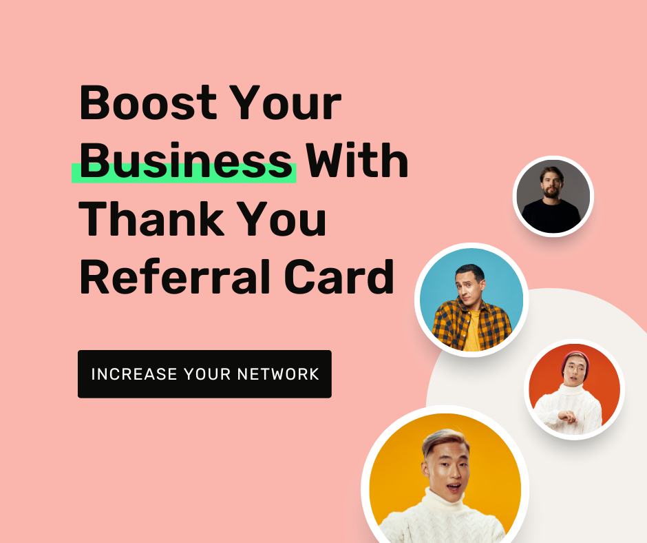 thank you referral card